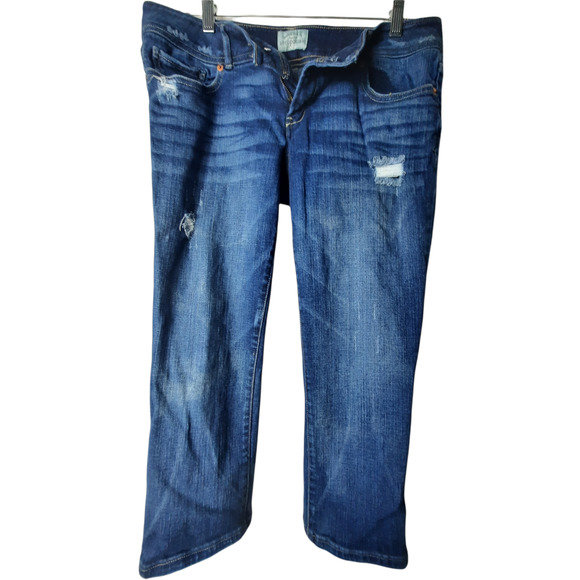 Aeropostale Distressed Capri Jeans Size 11/12 - Picture 4 of 9